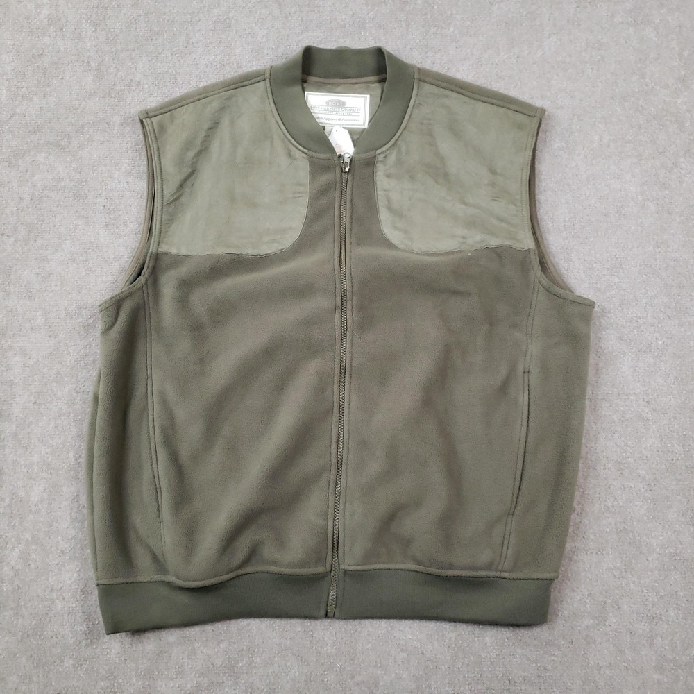Boyt Harness Company Vest Men 2XL Green Fleece Full Zip Pockets Outdoor Shooting
